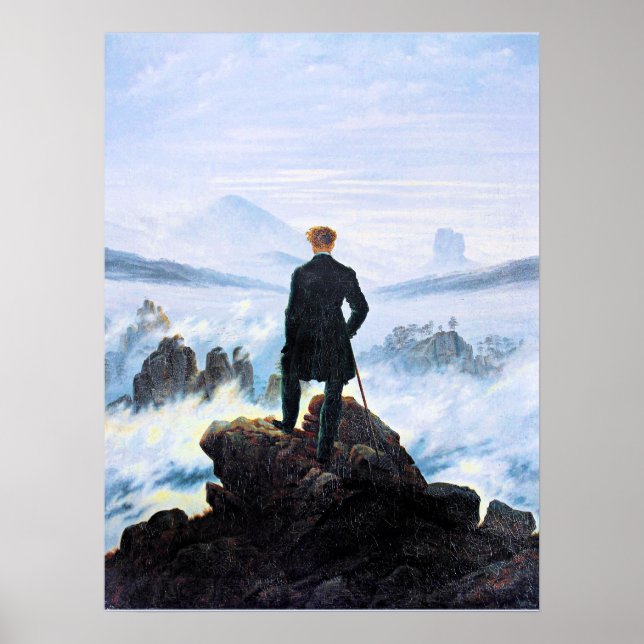 Vandraren, finkonst målning,  poster (Framsidan)