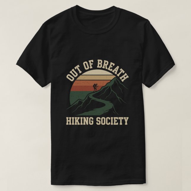 Vandrarförening - berg utomhus vandring  t shirt (Design framsida)