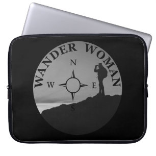 vandrarkvinnlig vandring laptop fodral