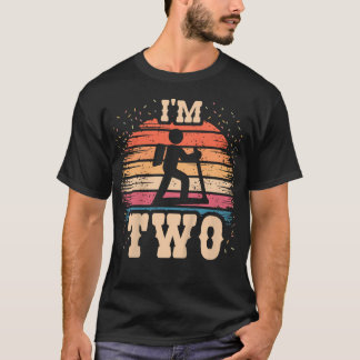 Vandring 2 Års Födelsedags Pojke Flicka 2:a Vandra T Shirt