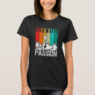 Vandring är min passion Natur Camping Utomhus Retr T Shirt