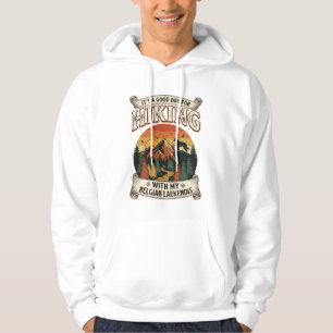 Vandring Belgisk Laekenois Hund Berg Solnedgång Sk Hoodie