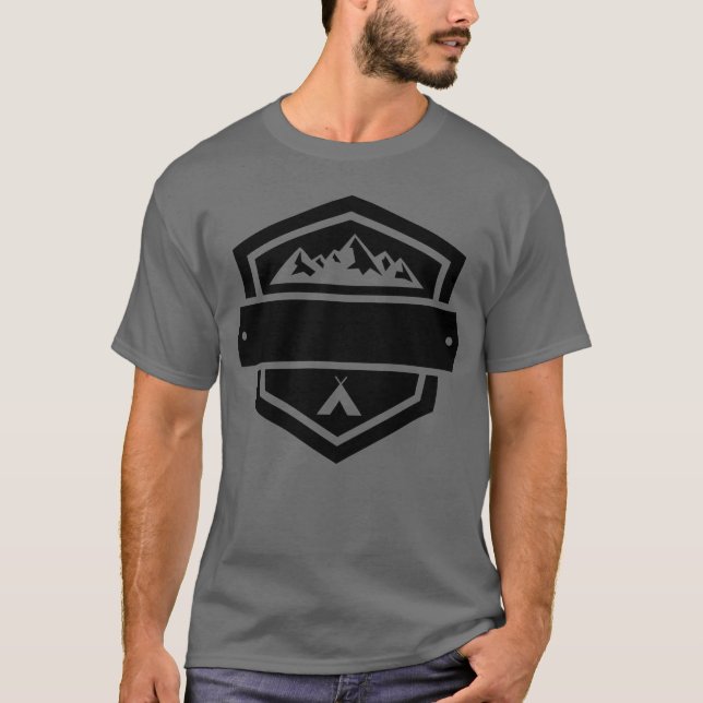 Vandring Berg Camping Outr Wildlife present T Shirt (Framsida)