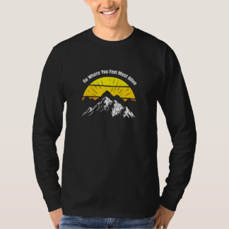 Vandring Berg Grafisk Atletisk Utomhus Träning A T Shirt