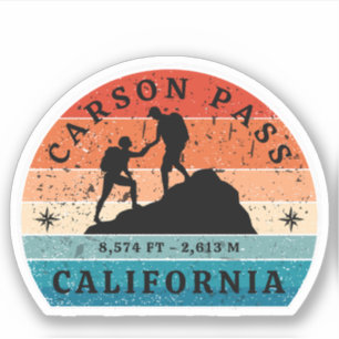 vandring carson pass kalifornien leder klistermärken
