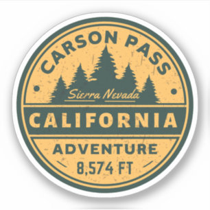 vandring carson pass kalifornien leder klistermärken