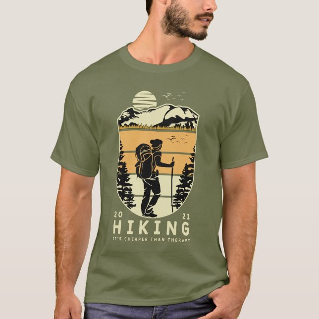 Vandring Det är Billigare Än Terapi T Shirt (Framsida)