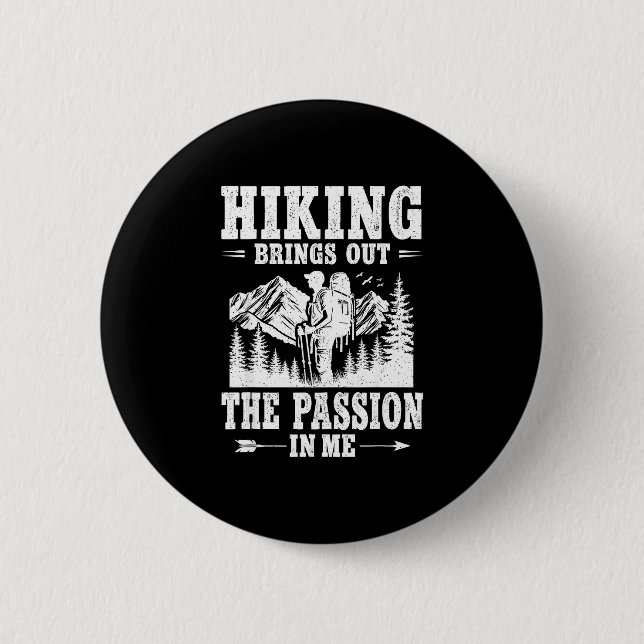 Vandring ger passion bergstig vandrare knapp (Framsida)