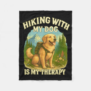 Vandring med min hund rolig golden retriever hund  fleecefilt