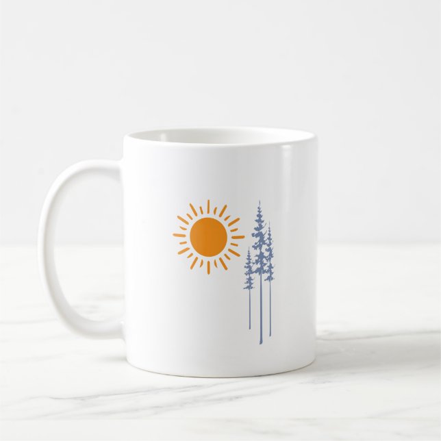 Vandring mellan träd grafik kaffemugg (Vänster)