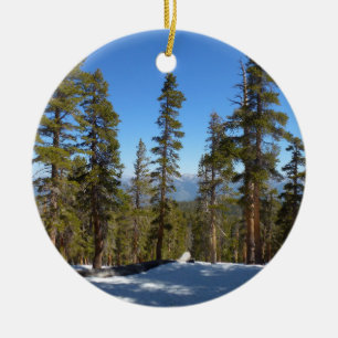 Vandring ned från Mitchell Peak i Sequoia Julgransprydnad Keramik