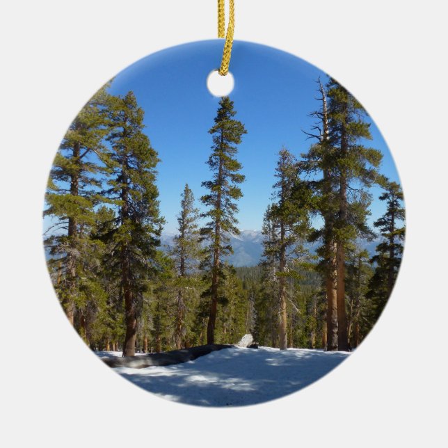 Vandring ned från Mitchell Peak i Sequoia Julgransprydnad Keramik (Framsidan)