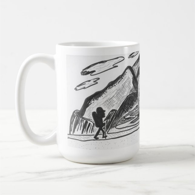 vandring och hiking kaffemugg (Vänster)