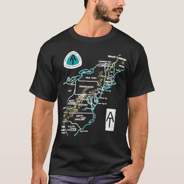 Vandring på Appalachian Trail T Shirt (Framsida)