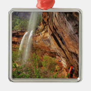 Vandring på Emerald Pools Trail i Zion National Julgransprydnad Metall