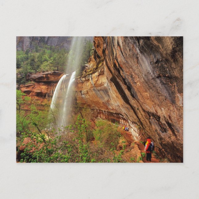 Vandring på Emerald Pools Trail i Zion National Vykort (Framsida)