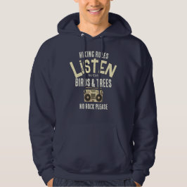 Vandring Regler Lyssna på Fåglarna och Träden Inge Hoodie
