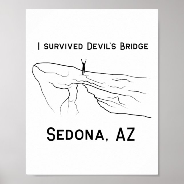 Vandring Sedona jag överlevde Devil's Bridge-vandr Poster (Framsidan)