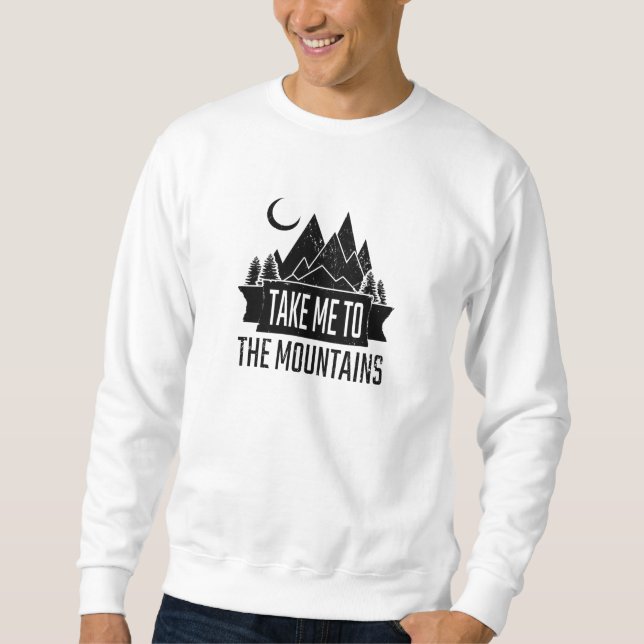 Vandring - Ta mig till bergen Lång Ärmad Tröja (Framsida)