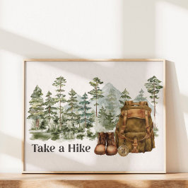 Vandring till Mountain Outdoor Citat  Poster
