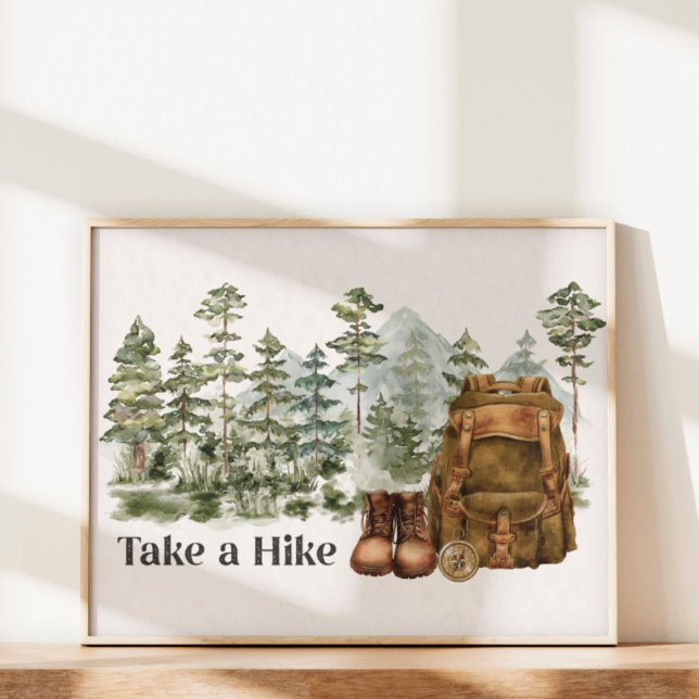 Vandring till Mountain Outdoor Citat  Poster (Close Up Photo)