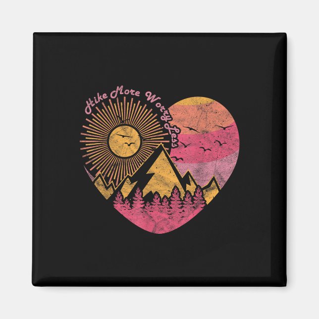 Vandring trekking vandring mer oroa mindre  magnet (Framsidan)