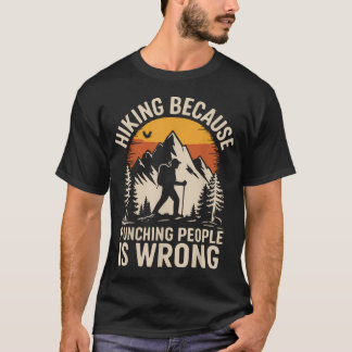 Vandring Utomhus Rolig Vandrare Natur Vandringstig T Shirt