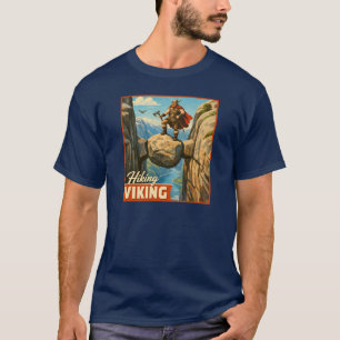 Vandring Viking Kjeragbolten - Retro Norge Resa T Shirt