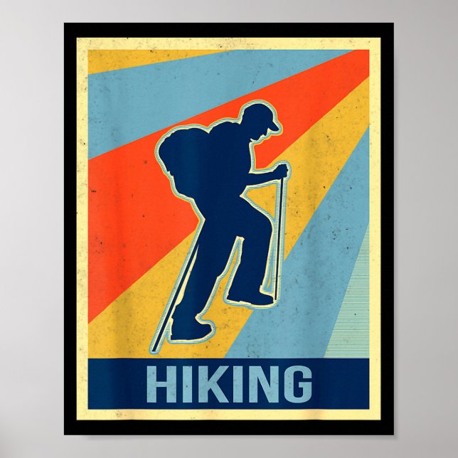 Vandring vintage retro stil  poster (Framsidan)