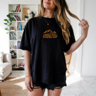 Vandrings-camping-aktiviteter humor svart orange T Shirt