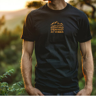 Vandrings camping humor svart orange t shirt
