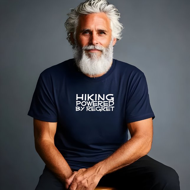 Vandrings camping humor svart t shirt (Skapare uppladdad)
