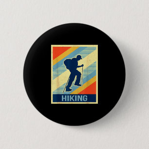 Vandrings sport älskare vintage retro knapp
