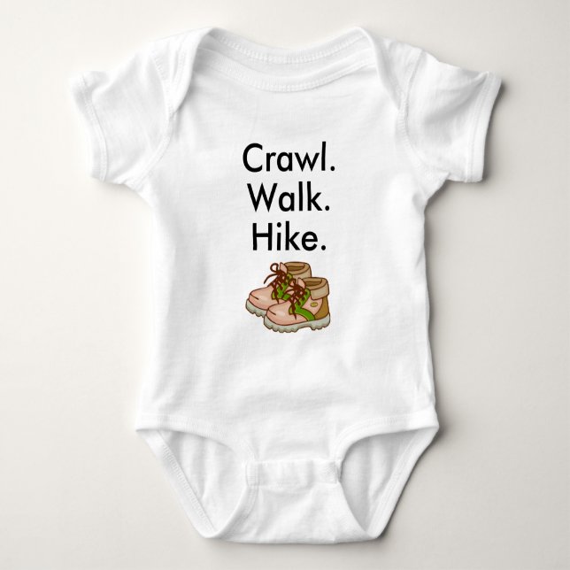 Vandringsbaby-bodysuit, naturstigar t shirt (Framsida)