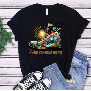Vandringsberg Landskapsstövlar Grafik Natur T Shirt