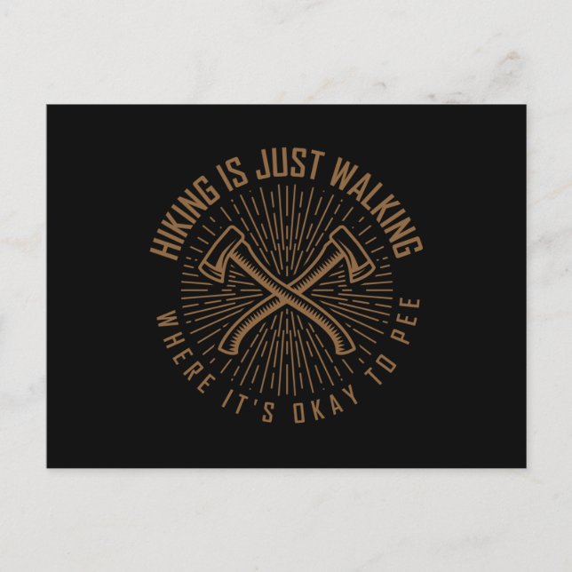 VANDRINGSCITAT Roligt Vandrings Utövare Vandrande Vykort (Framsida)
