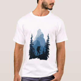 Vandringsklubbens Bergssiluett Äventyrs Grafik T Shirt