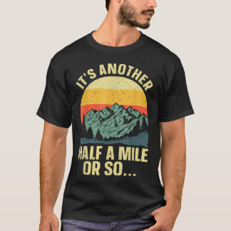 Vandringskonst för camping backpacking berg t shirt