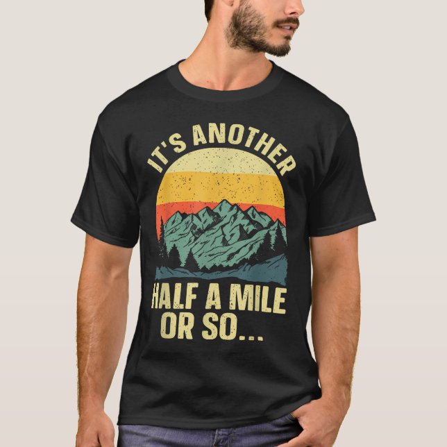 Vandringskonst för camping backpacking berg t shirt (Framsida)