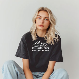 Vandringsledshumor för naturälskare vit svart t shirt