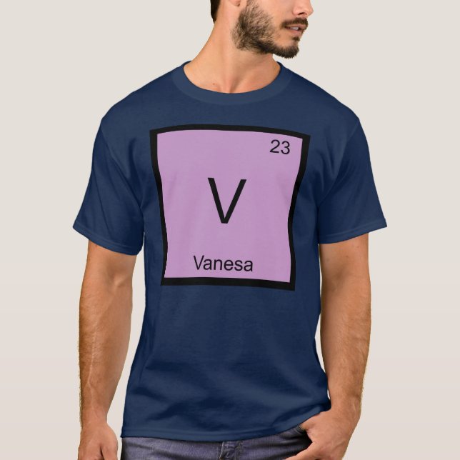 Vanesa Namn Kemiskt Element Periodiska Systemet Tröja (Framsida)