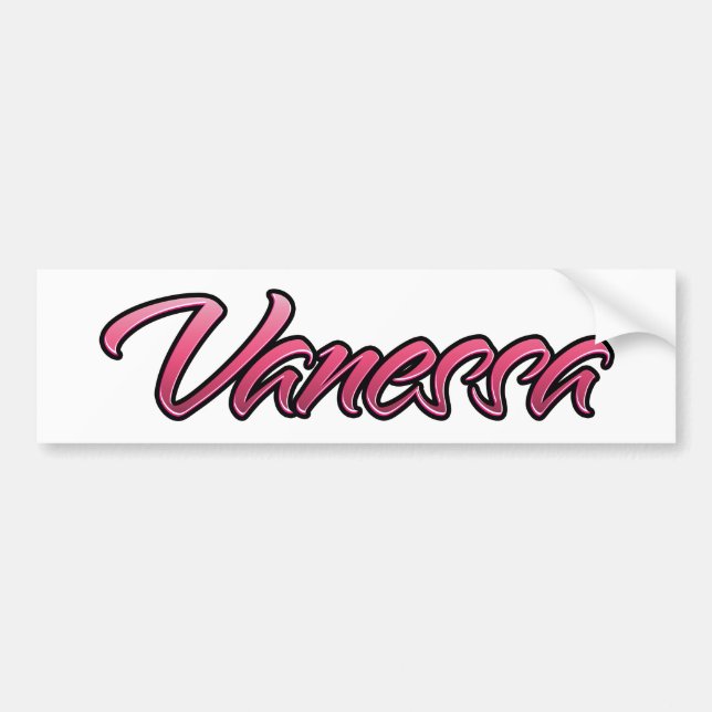 Vanessa faded pink Aufkleber Sticker Bildekal (Framsidan)