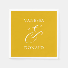 Vanessa Mustard Gul Modern Bröllop Pappersservett