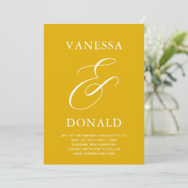 Vanessa Mustard Gul Modern Bröllop Spara Datumet