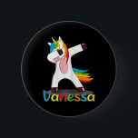 Vanessa Namn första Namn-dagen - Colorful Dancing  Knapp<br><div class="desc">Vanessa Namn första Namn-dagen - Colorful Dancing Unicorn</div>