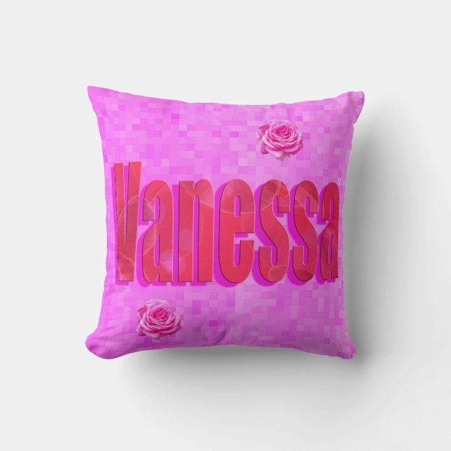 Vanessa Namn Logotyp Kudde (Framsida)