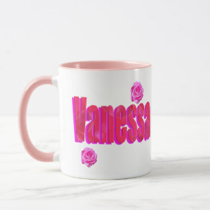 Vanessa Namn Logotyp Mugg
