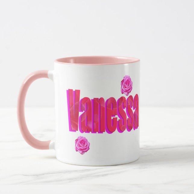 Vanessa Namn Logotyp Mugg (Vänster)