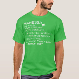 Vanessa Namn Vanessa Definition Vanessa Female Nam T Shirt