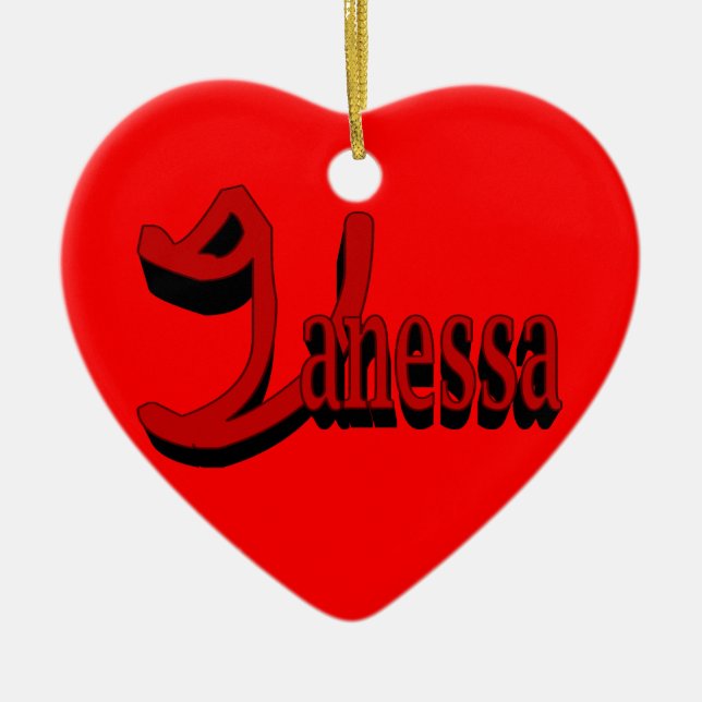 Vanessa-ornament Julgransprydnad Keramik (Framsidan)